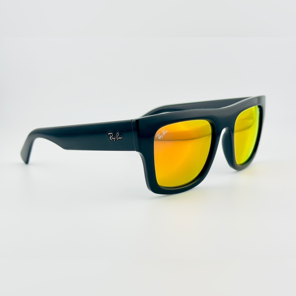 Ray-Ban Scuderia Ferrari Sunglasses RB2217M Black Frame Yellow-Orange Lenses - Picture 10 of 14